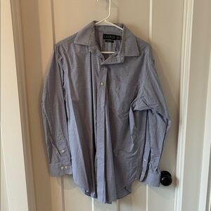 Ralph Lauren Men's Blue Gingham Dress Shirt